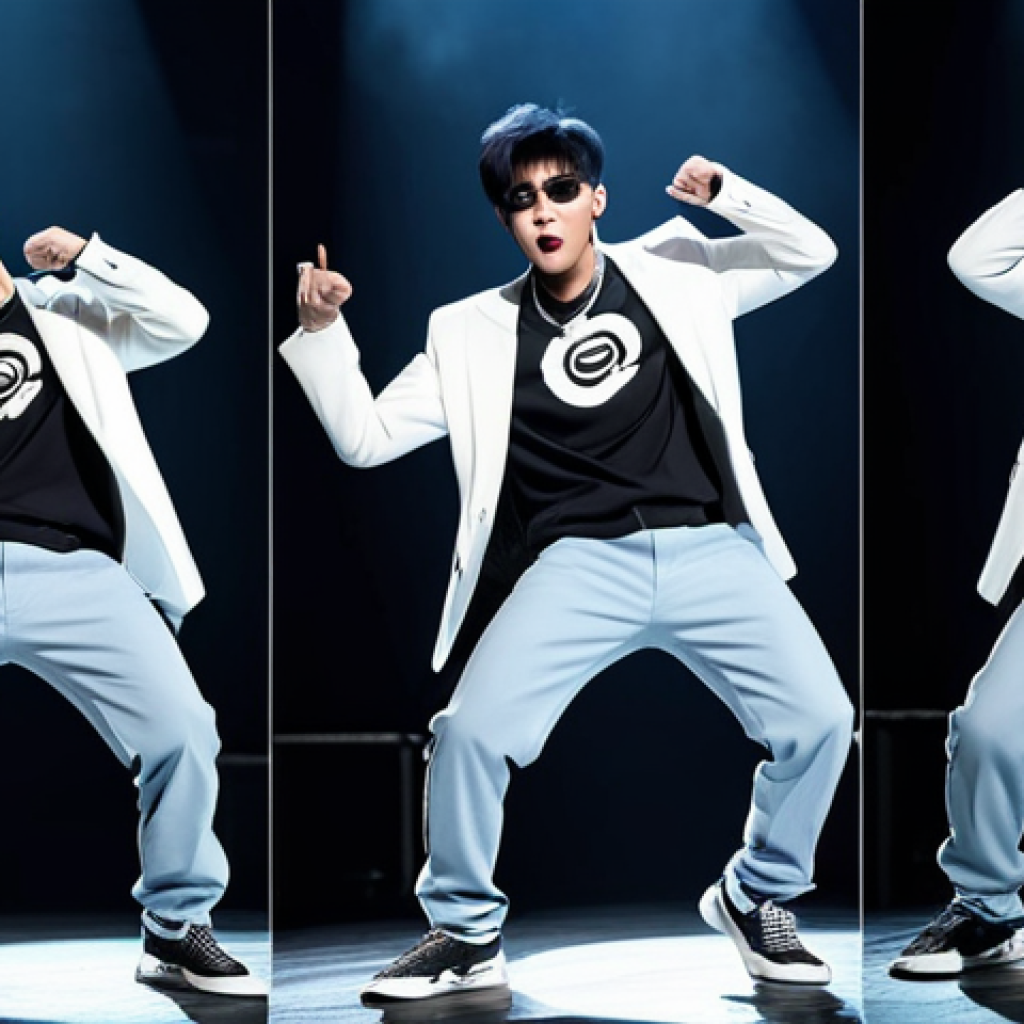 Pio - Stage Transformation**
"Pyo Ji-hoon (Pio) on stage rapping with intense expression, Block B performance, dramatic lighting, fully clothed, appropriate attire, safe for work, perfect anatomy, natural proportions, professional stage photography, high quality, dynamic pose."
**