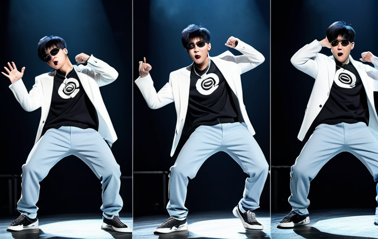 Pio - Stage Transformation**
"Pyo Ji-hoon (Pio) on stage rapping with intense expression, Block B performance, dramatic lighting, fully clothed, appropriate attire, safe for work, perfect anatomy, natural proportions, professional stage photography, high quality, dynamic pose."
**